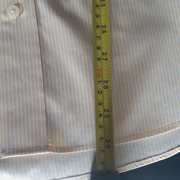 Eddie Bauer SZ M Relaxed Fit 100% Cotton Yellow Striped Men's Button Up Shirt - Picture 12 of 12
